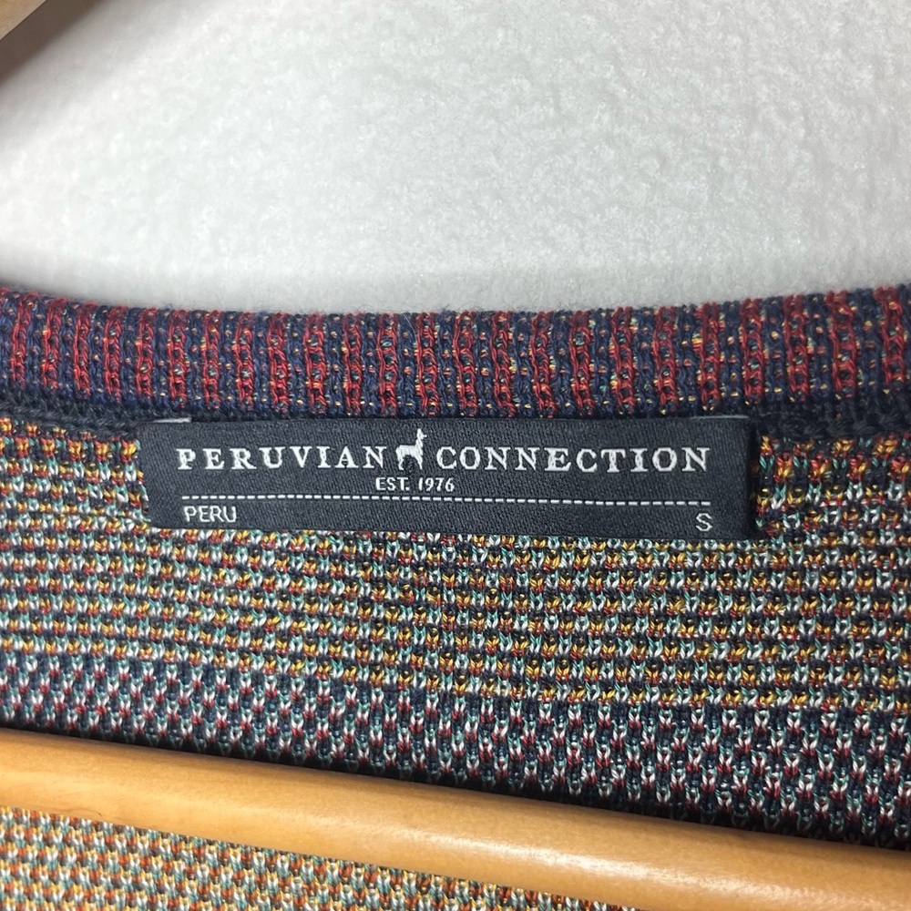 Peruvian Connection Maroon Geometric 100% Pima Co… - image 8